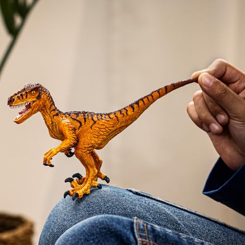 Schleich Velociraptor Dinosaur Toy - 7" Realistic Figurine with Movable Jaw, Ages 5+