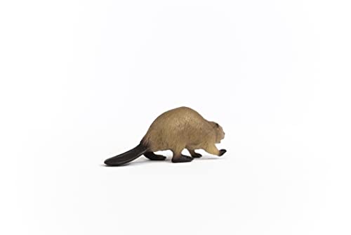 Schleich Wild Life Beaver Figurine – Realistic Woodland Animal Toy for Kids Ages 3+