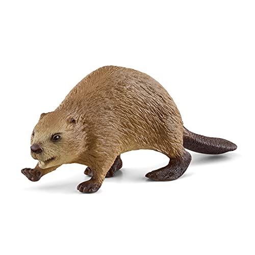 Schleich Wild Life Beaver Figurine – Realistic Woodland Animal Toy for Kids Ages 3+