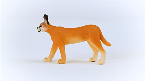 Schleich Wild Life Realistic Female Caracal Toy Figurine - Detailed 3+ Animal Figure
