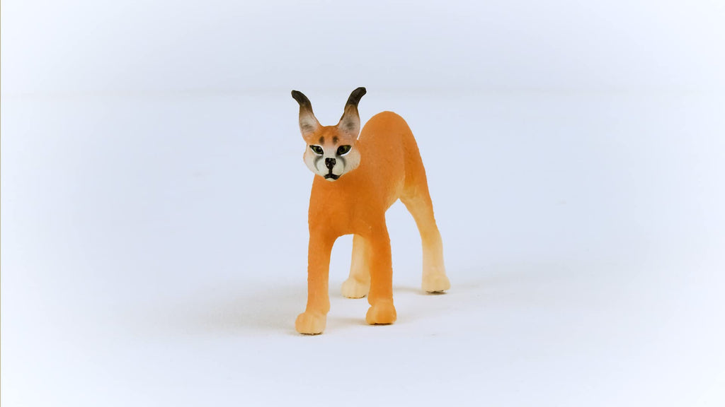 Schleich Wild Life Realistic Female Caracal Toy Figurine - Detailed 3+ Animal Figure