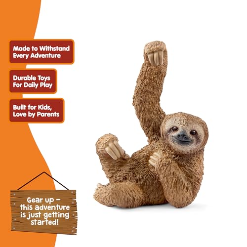 Schleich Wild Life Sloth Figurine – Realistic 2-Inch Jungle Animal Toy for Kids Ages 3+