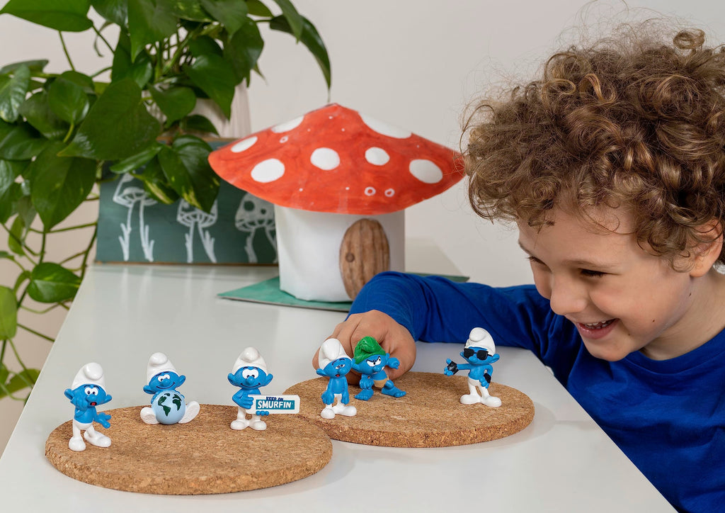 Schleich Wild Smurf Figure – Retro Collectible Smurfs Toy, Angry Expression