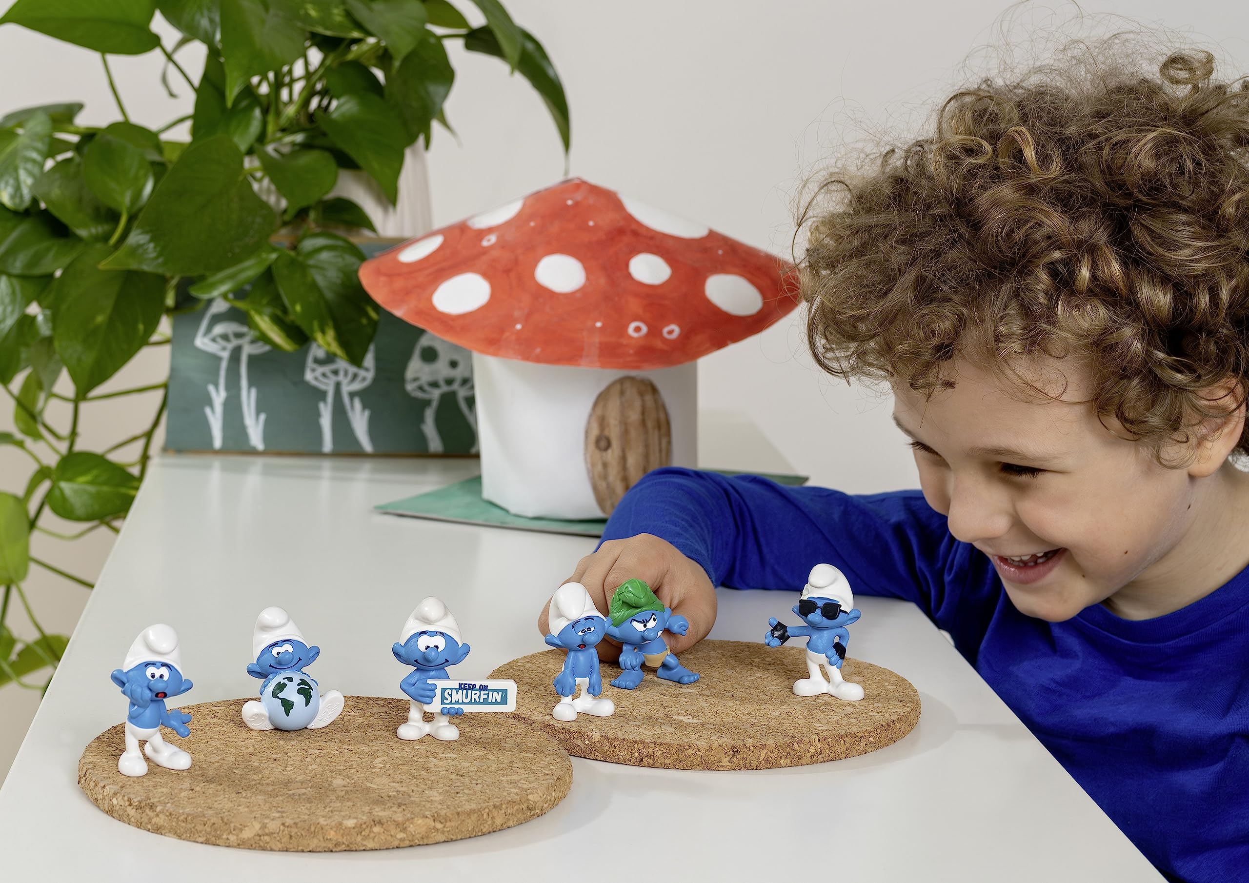 Schleich Wild Smurf Figure – Retro Collectible Smurfs Toy, Angry Expression