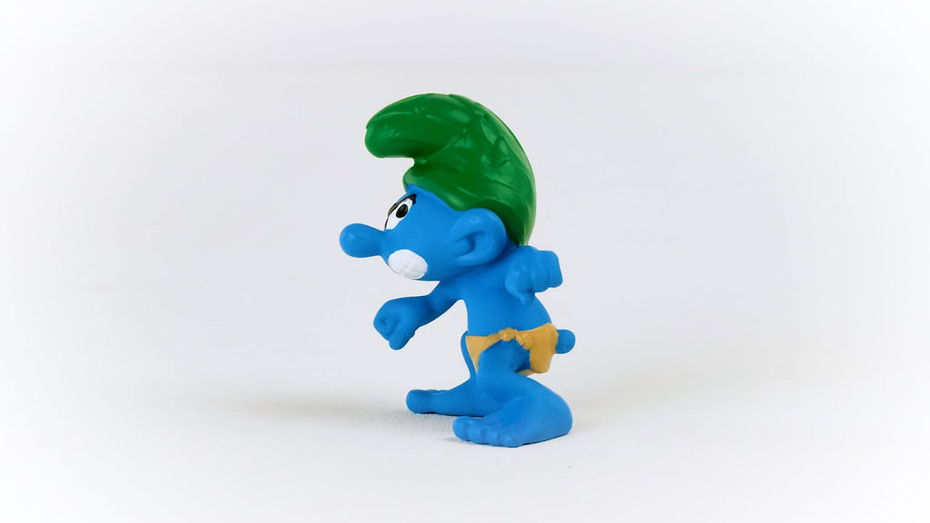 Schleich Wild Smurf Figure – Retro Collectible Smurfs Toy, Angry Expression