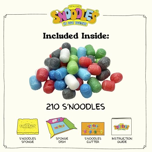Schylling S'Noodles Creative Building Craft Kit – 210 Biodegradable Noodles, Ages 4+