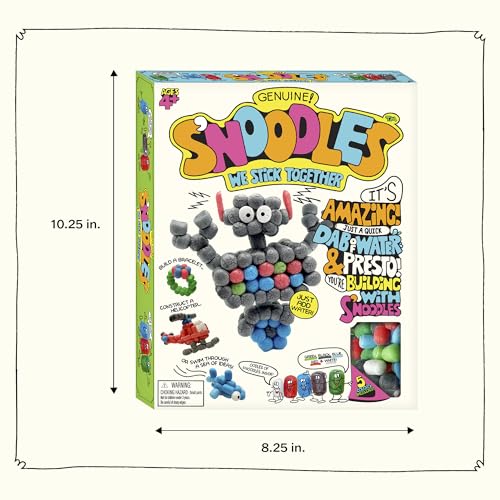 Schylling S'Noodles Creative Building Craft Kit – 210 Biodegradable Noodles, Ages 4+
