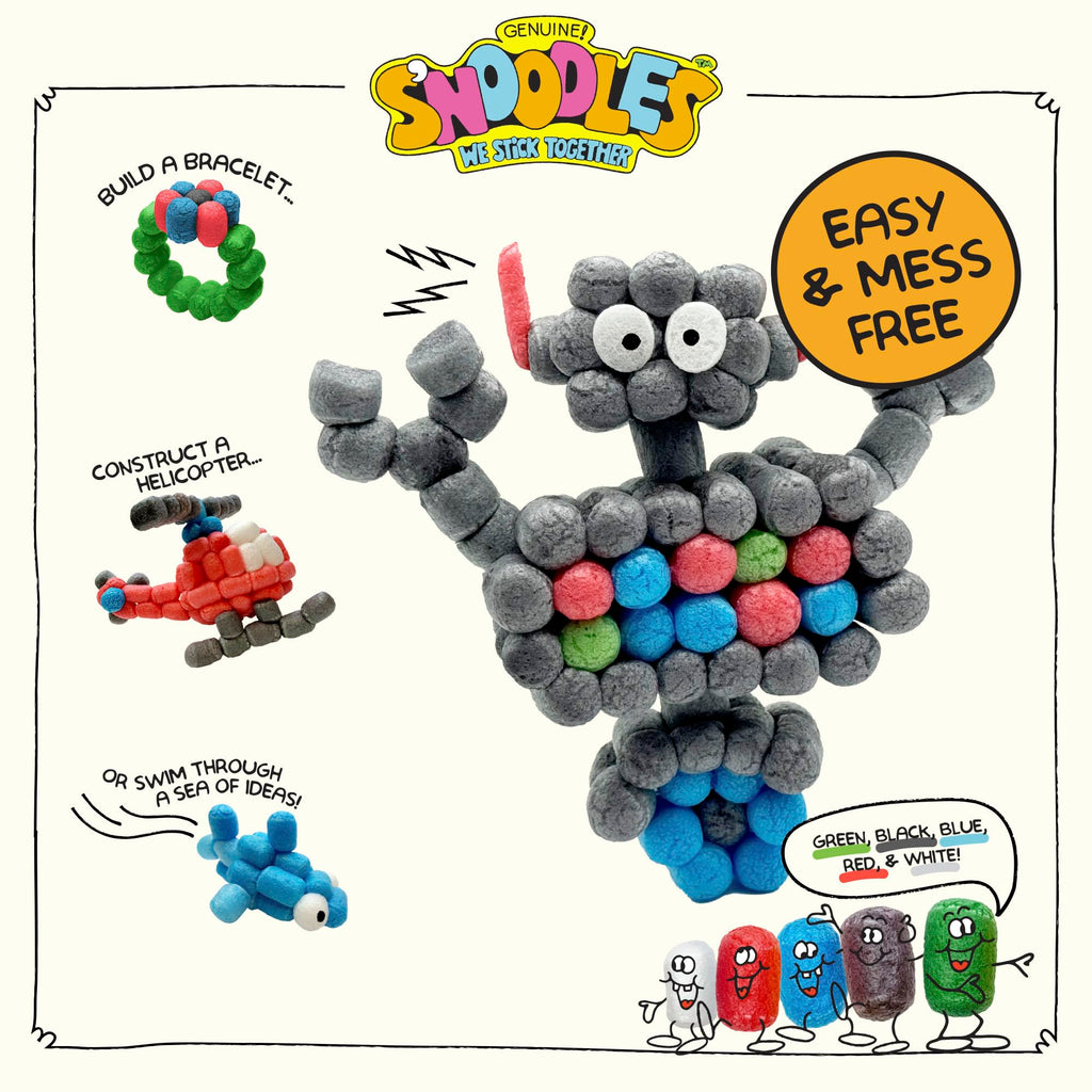 Schylling S'Noodles Creative Building Craft Kit – 210 Biodegradable Noodles, Ages 4+
