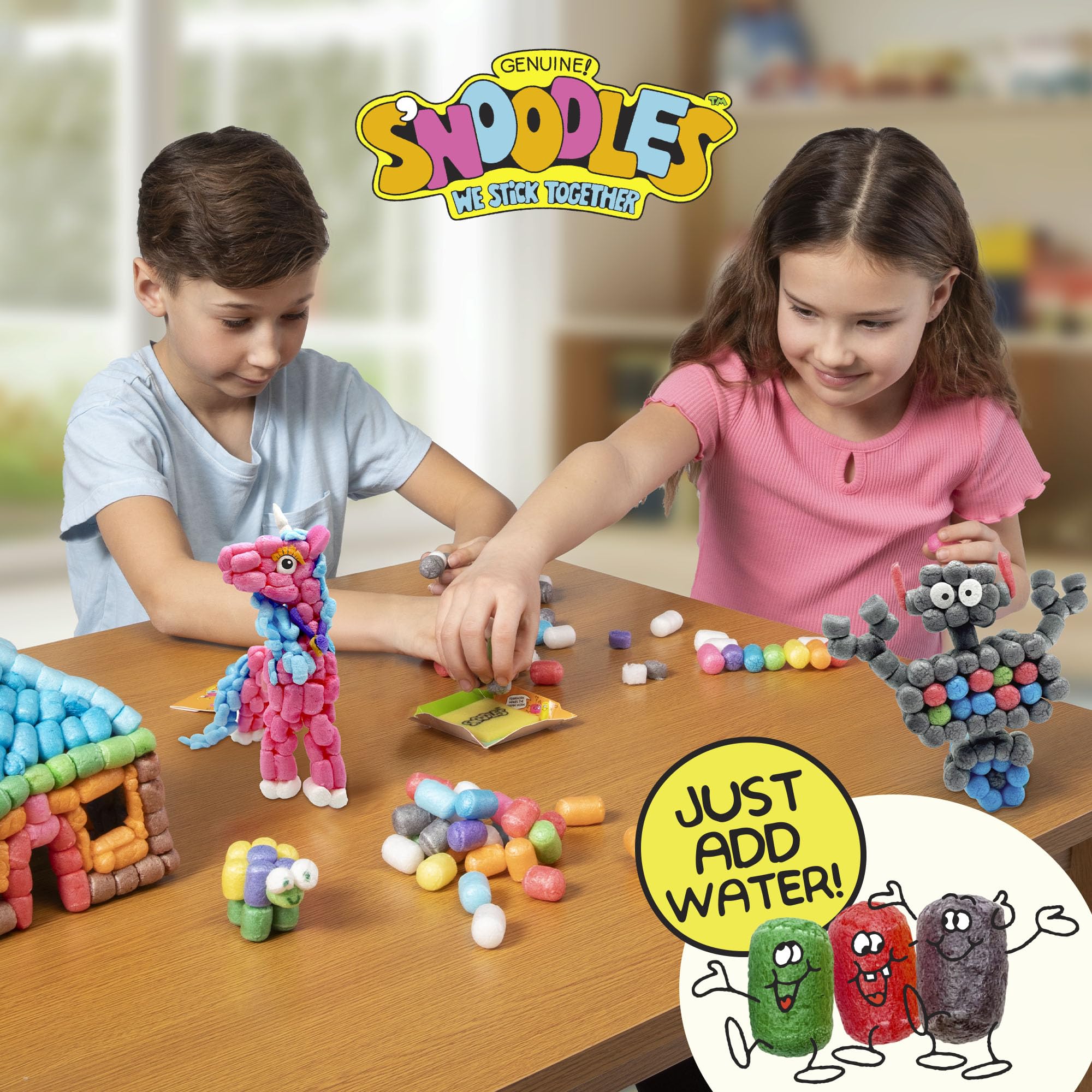 Schylling S'Noodles Creative Building Craft Kit – 210 Biodegradable Noodles, Ages 4+