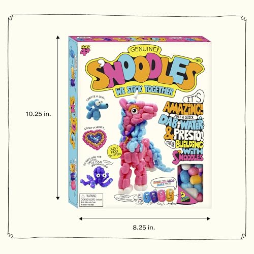 Schylling S'Noodles Creative Building Craft Kit – 210 Piece, Just Add Water, Ages 4+