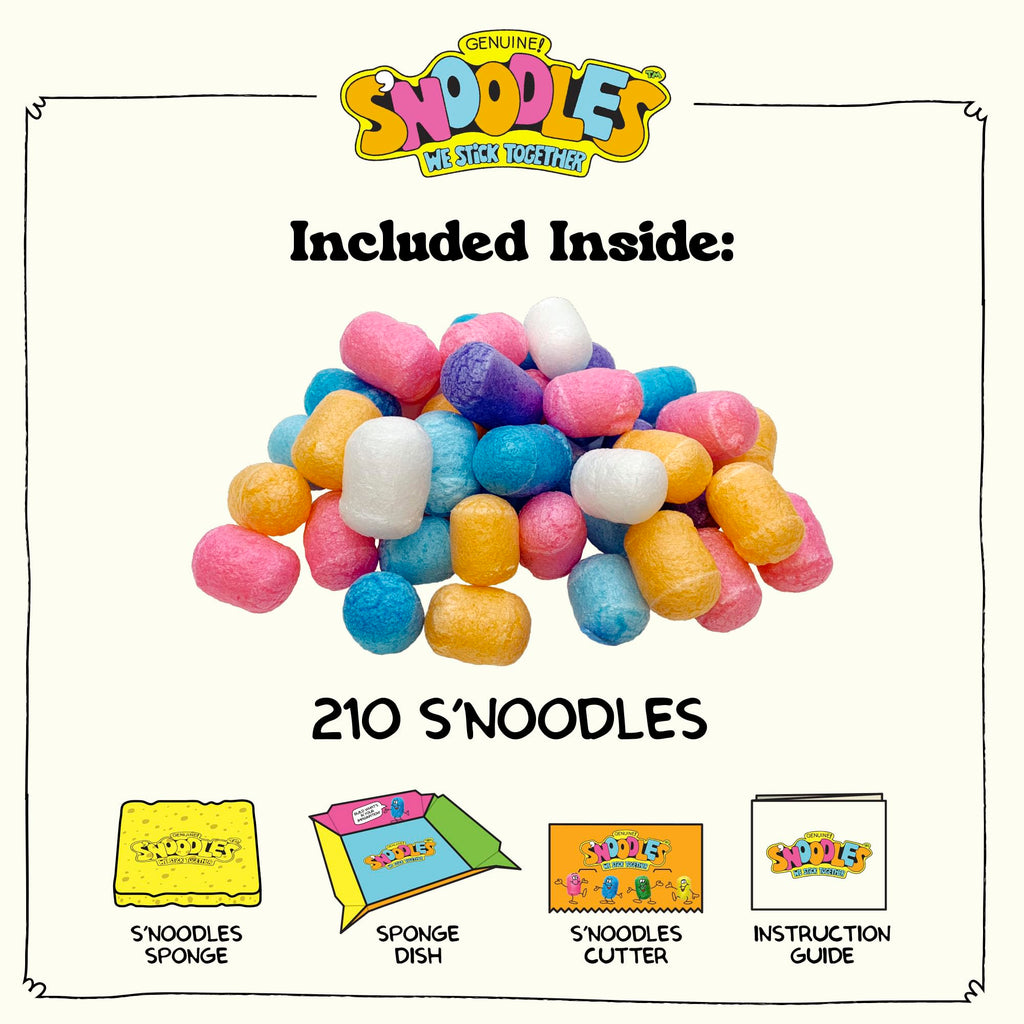 Schylling S'Noodles Creative Building Craft Kit – 210 Piece, Just Add Water, Ages 4+