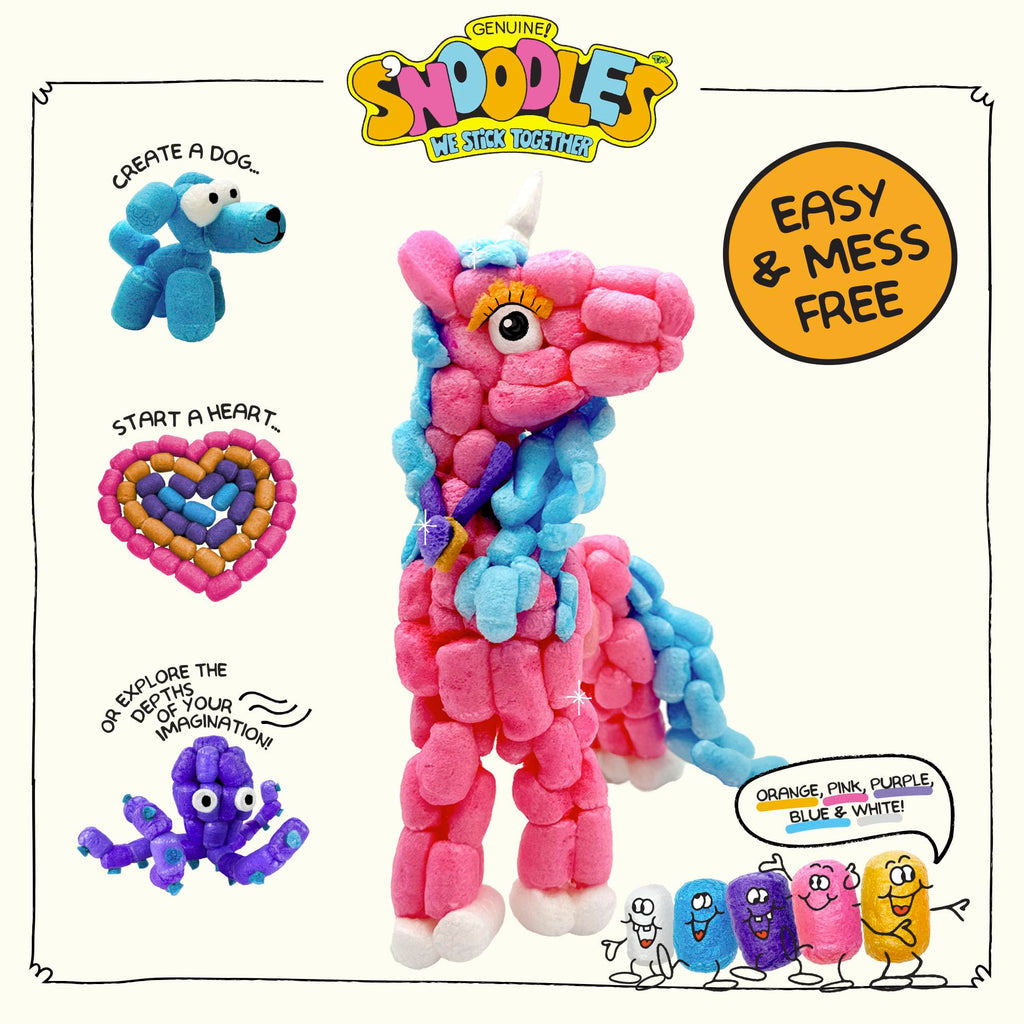 Schylling S'Noodles Creative Building Craft Kit – 210 Piece, Just Add Water, Ages 4+