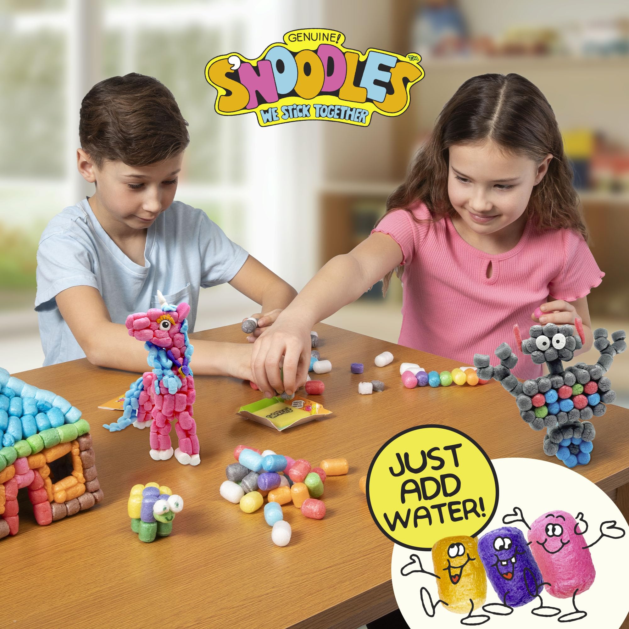 Schylling S'Noodles Creative Building Craft Kit – 210 Piece, Just Add Water, Ages 4+