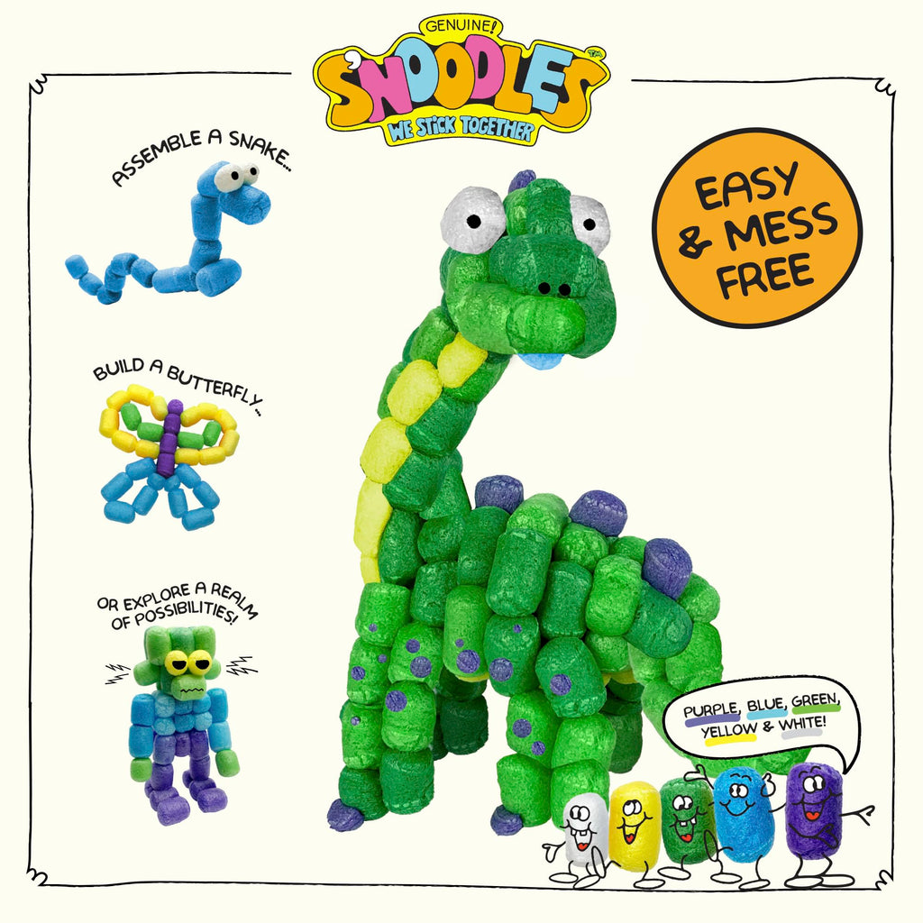 Schylling S’Noodles Creative Building Craft Kit – 210 Pieces, Just Add Water, Ages 4+