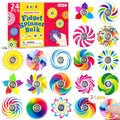 SCIONE 24-Pack Mini Fidget Spinner Toys - Rainbow Party Favors for Kids, Goodie Bag Stuffers, Classroom Prizes