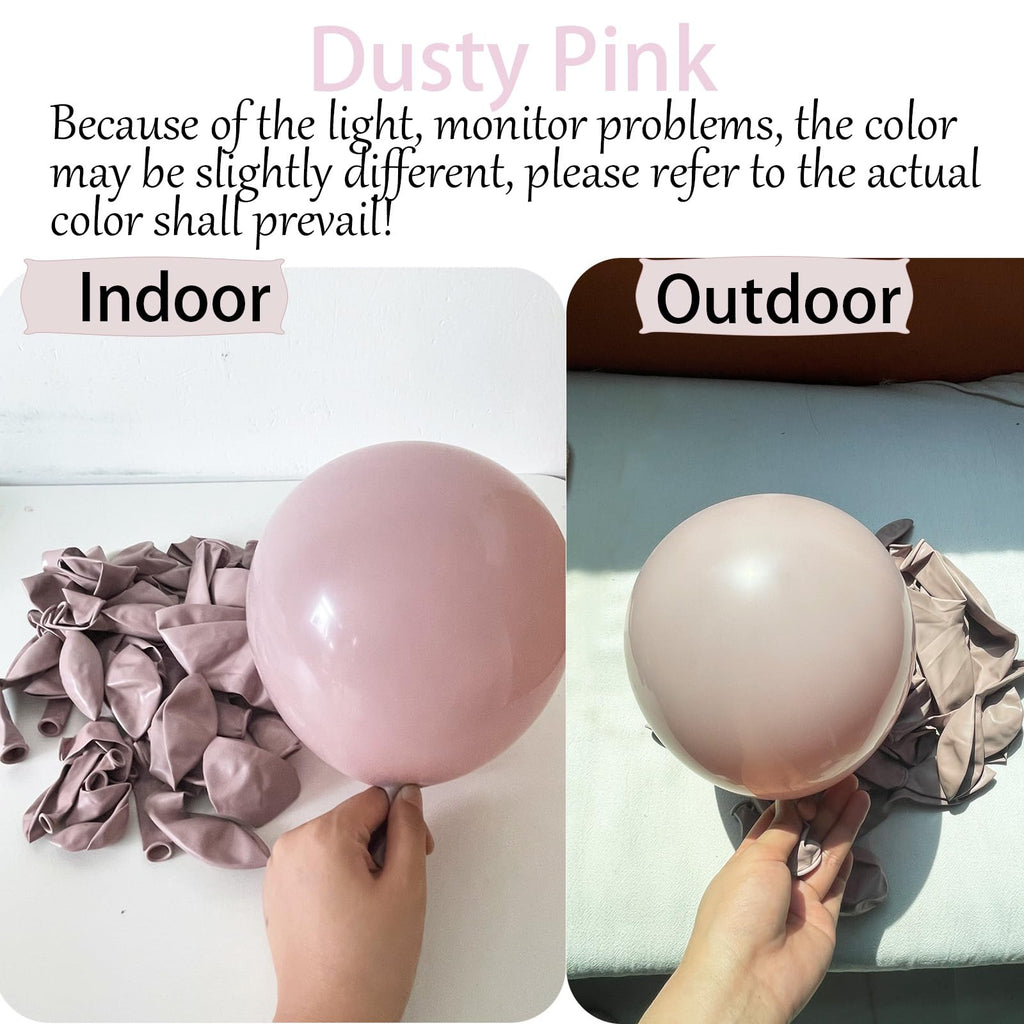 SCMDOTI Dusty Pink Balloons 54 Pack – 18,12,10,5 Inch Pastel Pink Balloons for Party Garland Arch Decorations