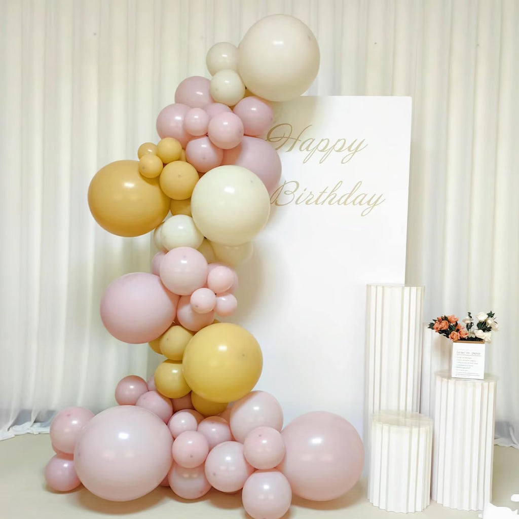 SCMDOTI Dusty Pink Balloons 54 Pack – 18,12,10,5 Inch Pastel Pink Balloons for Party Garland Arch Decorations