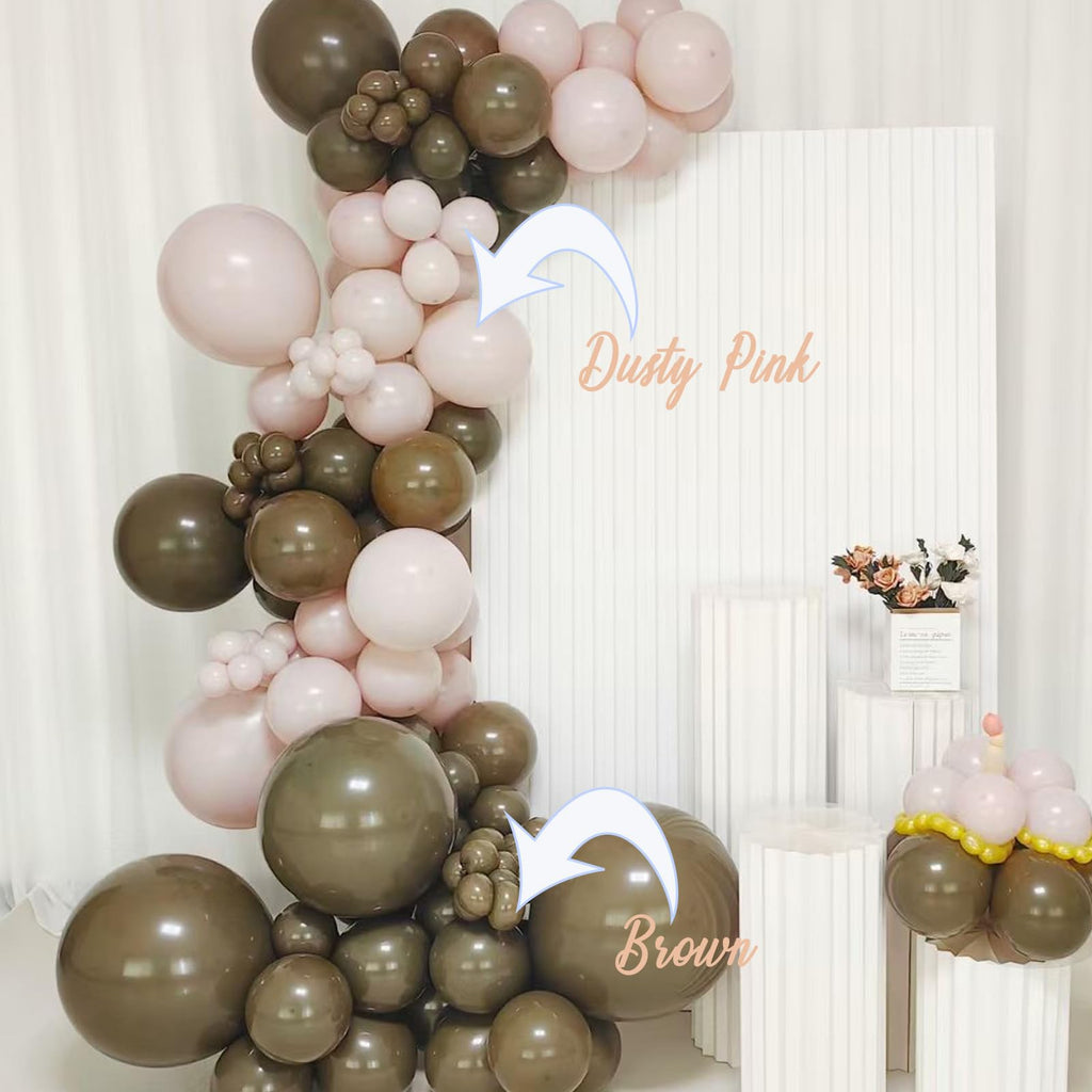 SCMDOTI Dusty Pink Balloons 54 Pack – 18,12,10,5 Inch Pastel Pink Balloons for Party Garland Arch Decorations