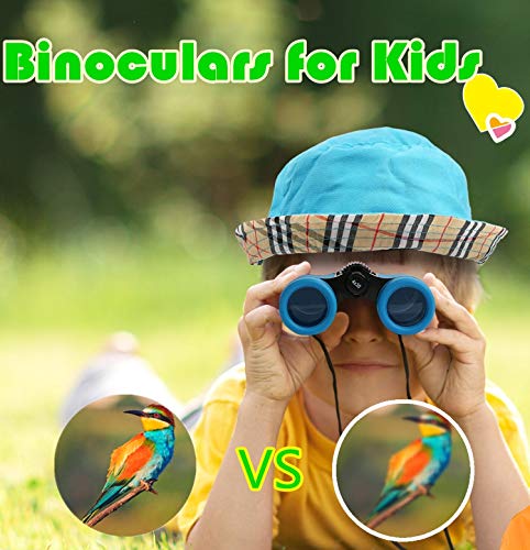 Scotamalone Kids Binoculars 4x30 - Shock Proof Toy Binoculars for Ages 3-12, Bird Watching, Hiking, Gift Set with Bag and Strap