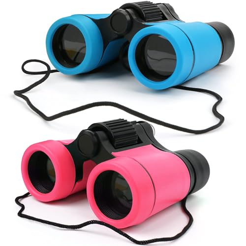 Scotamalone Kids Binoculars 4x30 - Shock Proof Toy Binoculars for Ages 3-12, Bird Watching, Hiking, Gift Set with Bag and Strap
