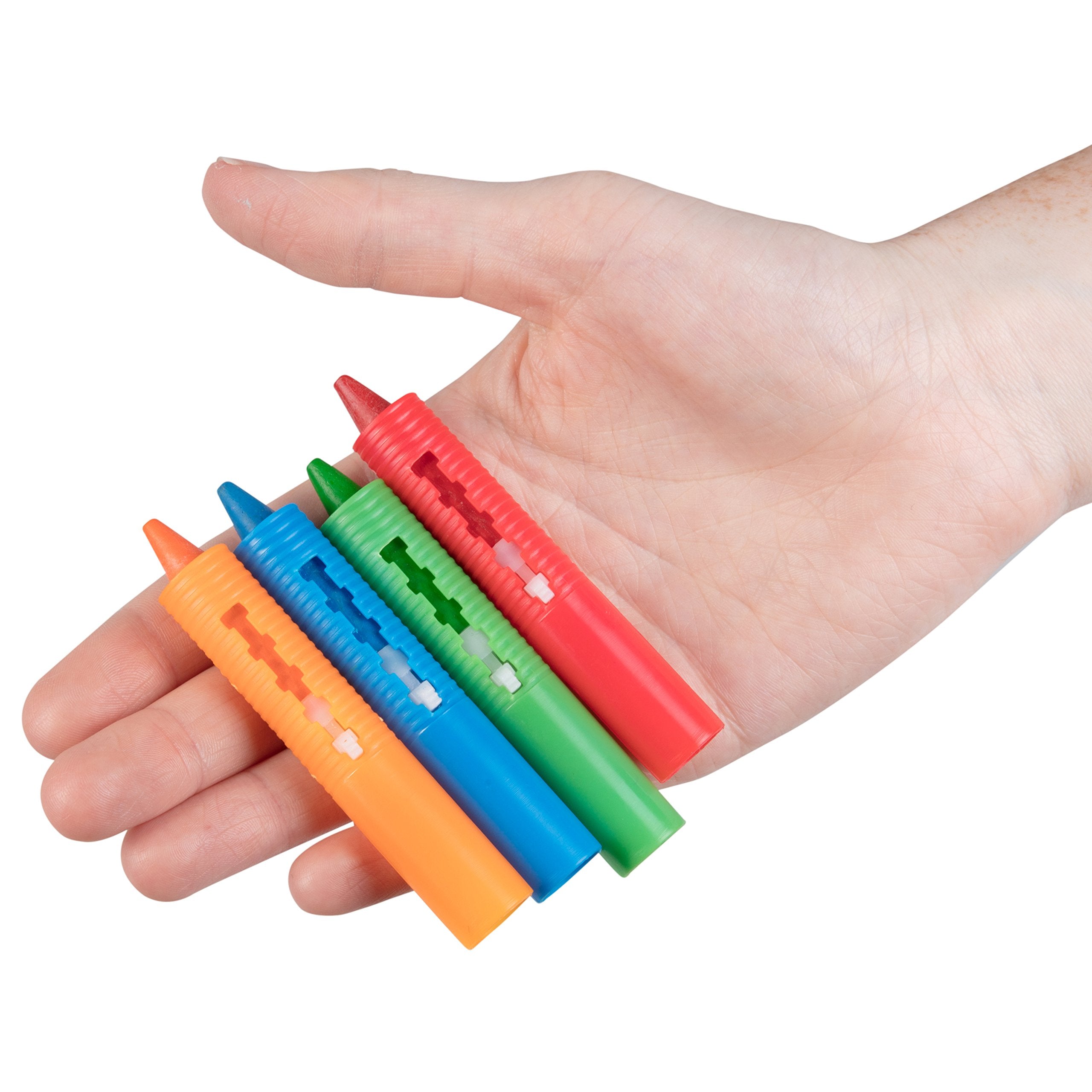 SCS Direct Bath Crayons - 12 Non-Toxic Tub Crayons with Mesh Storage Bag, Washable Art for Toddlers