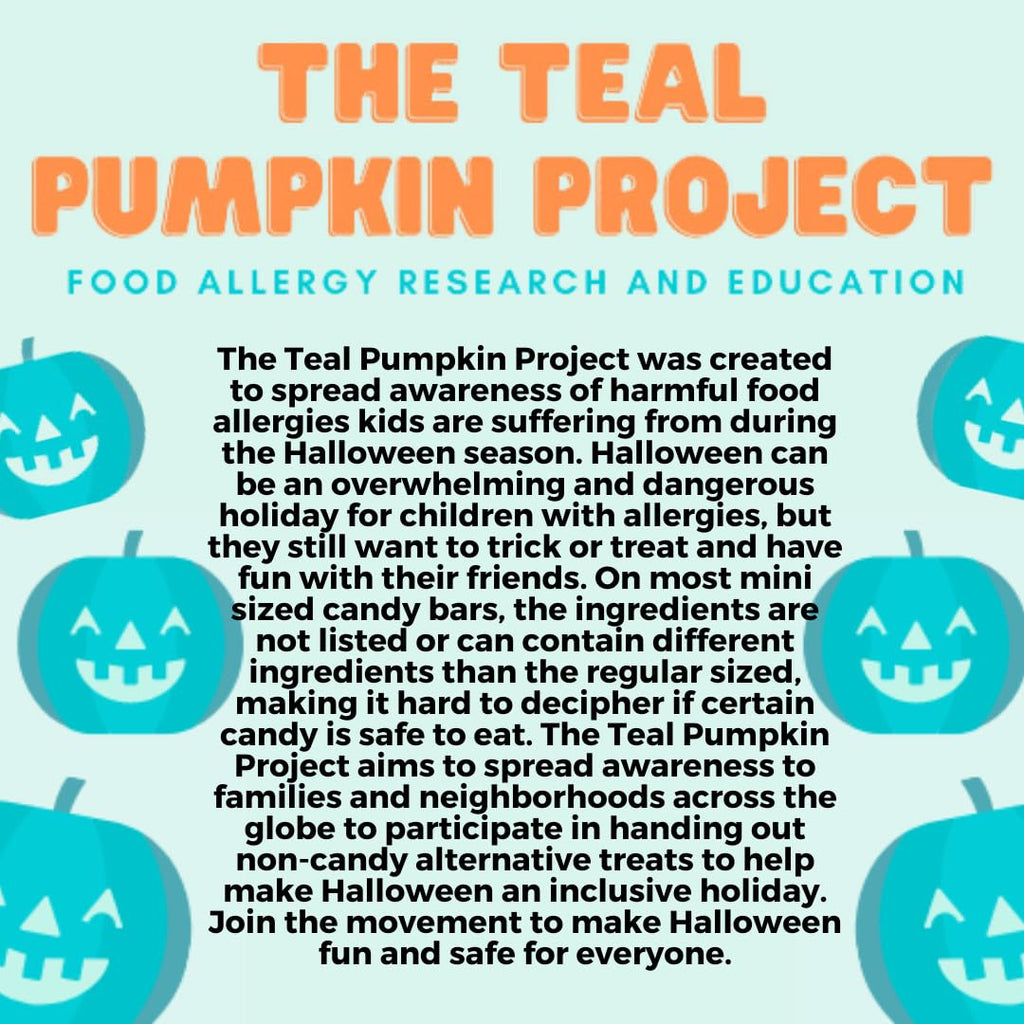 SCS Direct Official Teal Pumpkin Project Trick or Treat Bucket – 8.5 in Plastic Pail with Lid and Handle for Allergy-Friendly Non-Candy Treats (1 Pack)