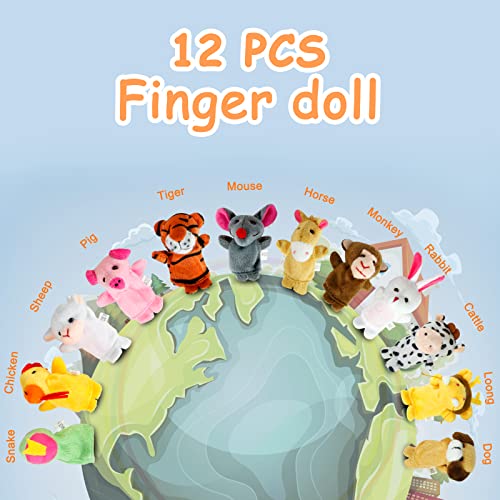 Sealive Finger Puppets for Toddlers 1-3 – Soft Plush Animal Toys for Storytelling and Early Learning