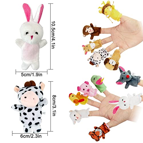 Sealive Finger Puppets for Toddlers 1-3 – Soft Plush Animal Toys for Storytelling and Early Learning