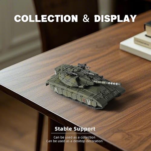 SEBUNAS 1/72 Scale Merkava Tank Model Building Kit - 13 Pieces Quick Build Military Vehicle for Adults and Kids