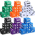 Seenelling 36-Piece 19mm Acrylic D6 Dice Set – 6 Colors for Board Games & Casino Nights