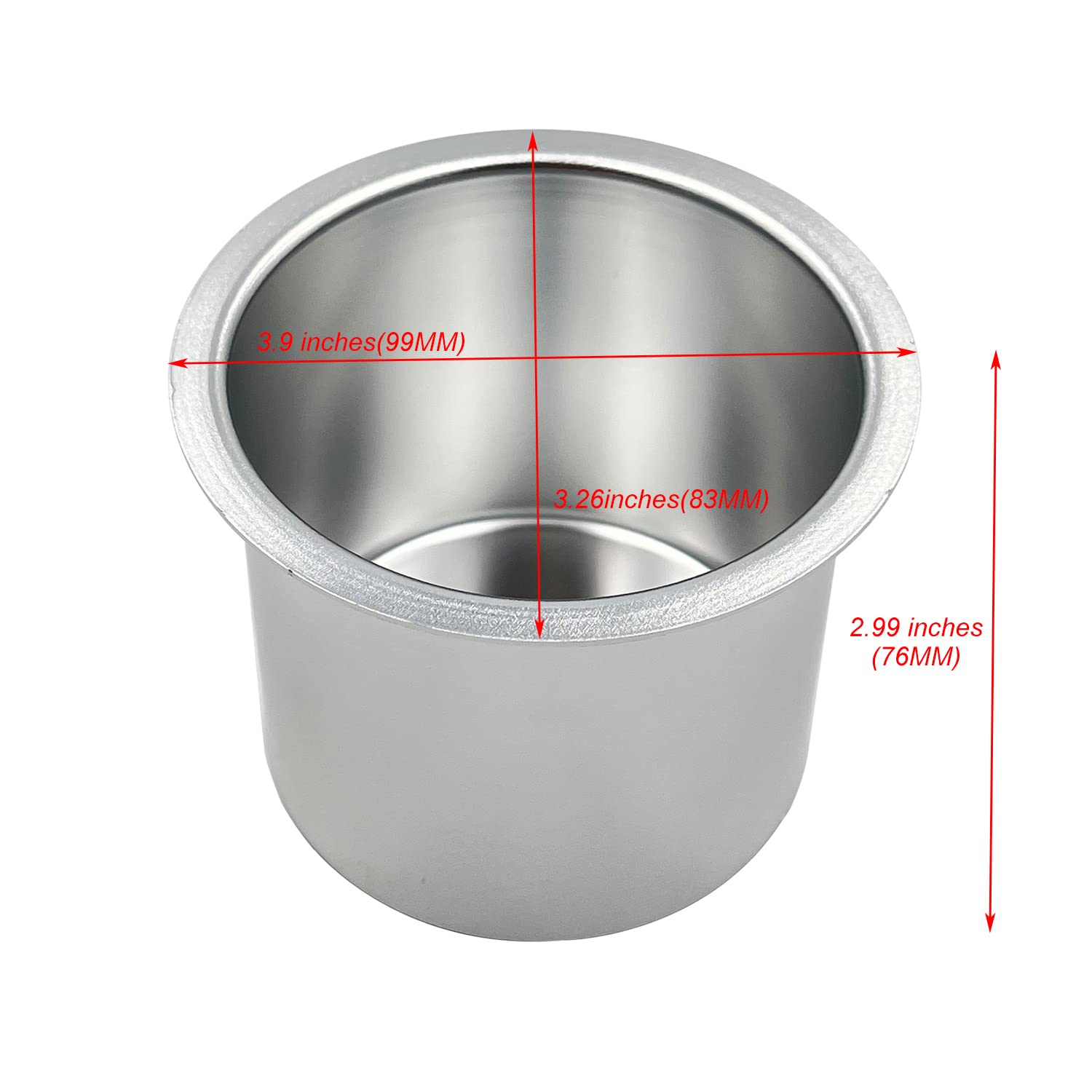 SEETOOOGAMES Jumbo Aluminum Drop-in Poker Table Cup Holder Inserts (Pack of 2, Silver)