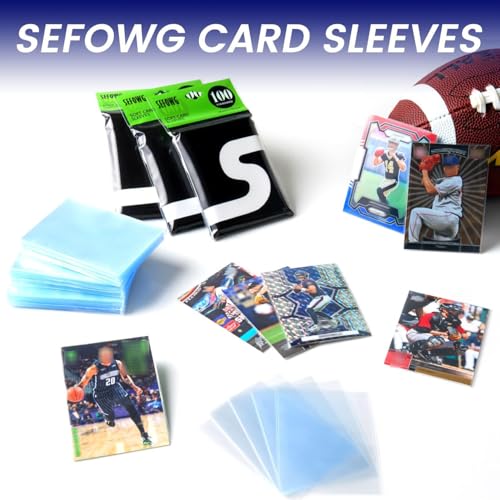 SEFOWG 1200 Clear Trading Card Sleeves – Standard Size 66x91mm Polypropylene Protectors