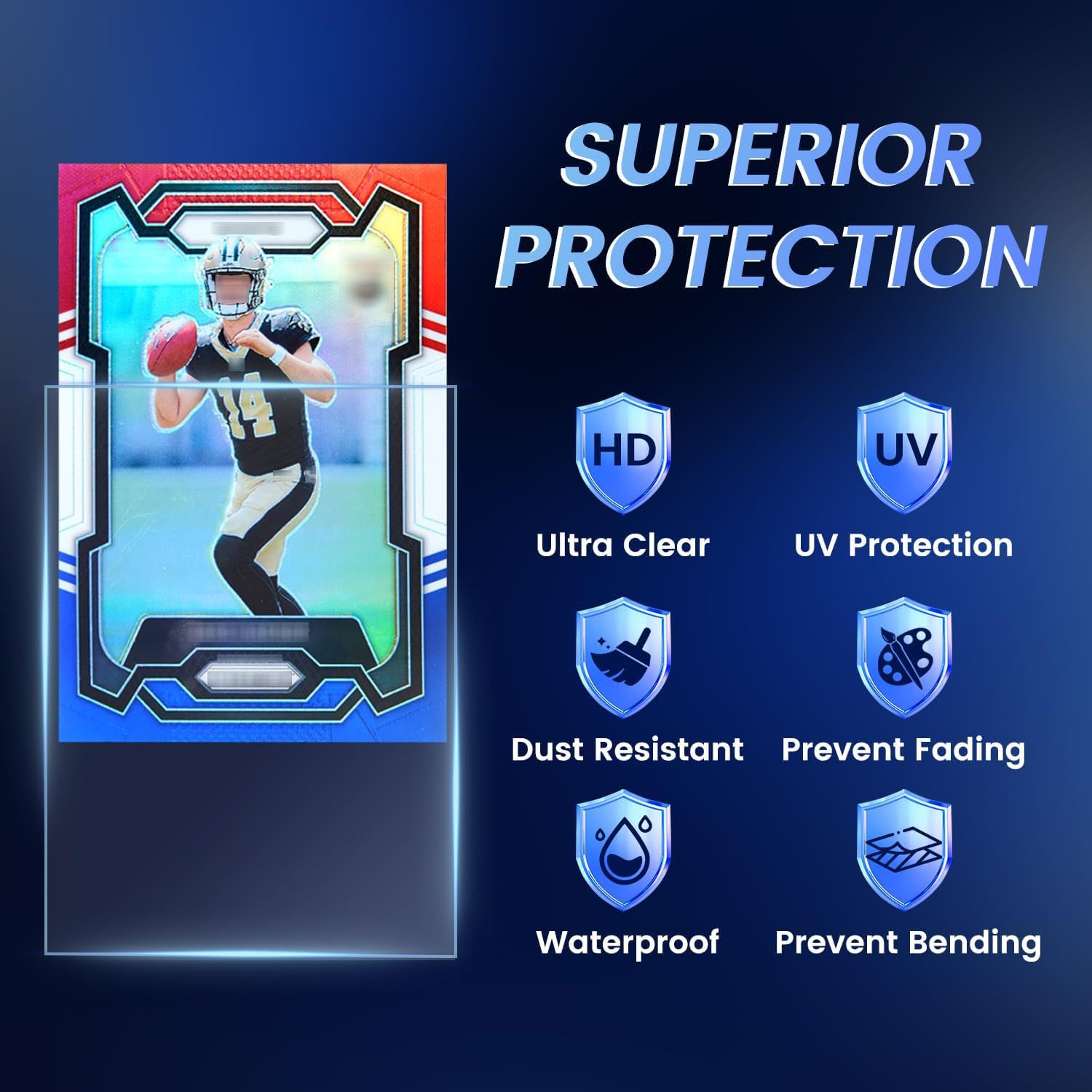 SEFOWG 1200 Clear Trading Card Sleeves – Standard Size 66x91mm Polypropylene Protectors