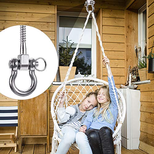 SELEWARE 180° Swing Hangers - Heavy Duty 304 Stainless Steel, 1800LB Capacity per Pair, Rustproof, for Hammocks, Yoga Swings, and More
