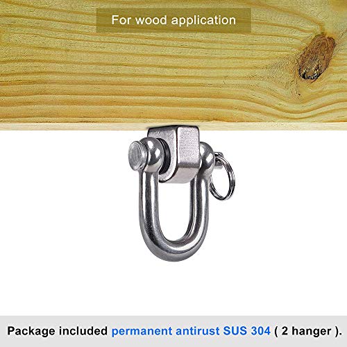 SELEWARE 2 Pack Heavy Duty Swing Hangers – Stainless Steel Ceiling Mounts for Porch Swings, Hammocks, and More