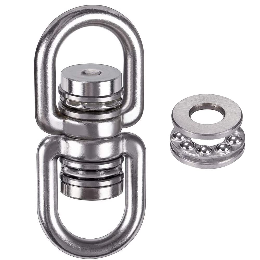 SELEWARE 360° Bearing Swing Swivel - 1200lb Capacity for Tree Swing, Hammock Chair, Climbing Rope, Aerial Yoga