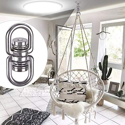 SELEWARE 360° Bearing Swing Swivel - 1200lb Capacity for Tree Swing, Hammock Chair, Climbing Rope, Aerial Yoga