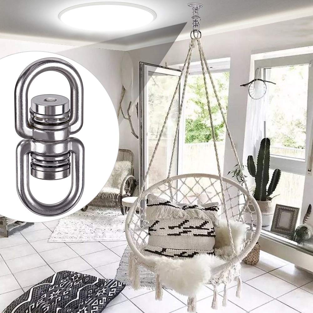 SELEWARE 360° Bearing Swing Swivel - 1200lb Capacity for Tree Swing, Hammock Chair, Climbing Rope, Aerial Yoga