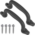 SELEWARE Black Playground Safety Handles – Non-Slip Plastic Grab Handles for Playhouses, Treehouses, Climbing Frames, Swing Sets – 2 Pack, 300 lb Capacity