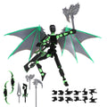 SENROELECTRONAGE T13 Action Figure – 5.4" 3D Printed Dummy 13, Fully Articulated with 6 Hand Shapes & 5 Weapons