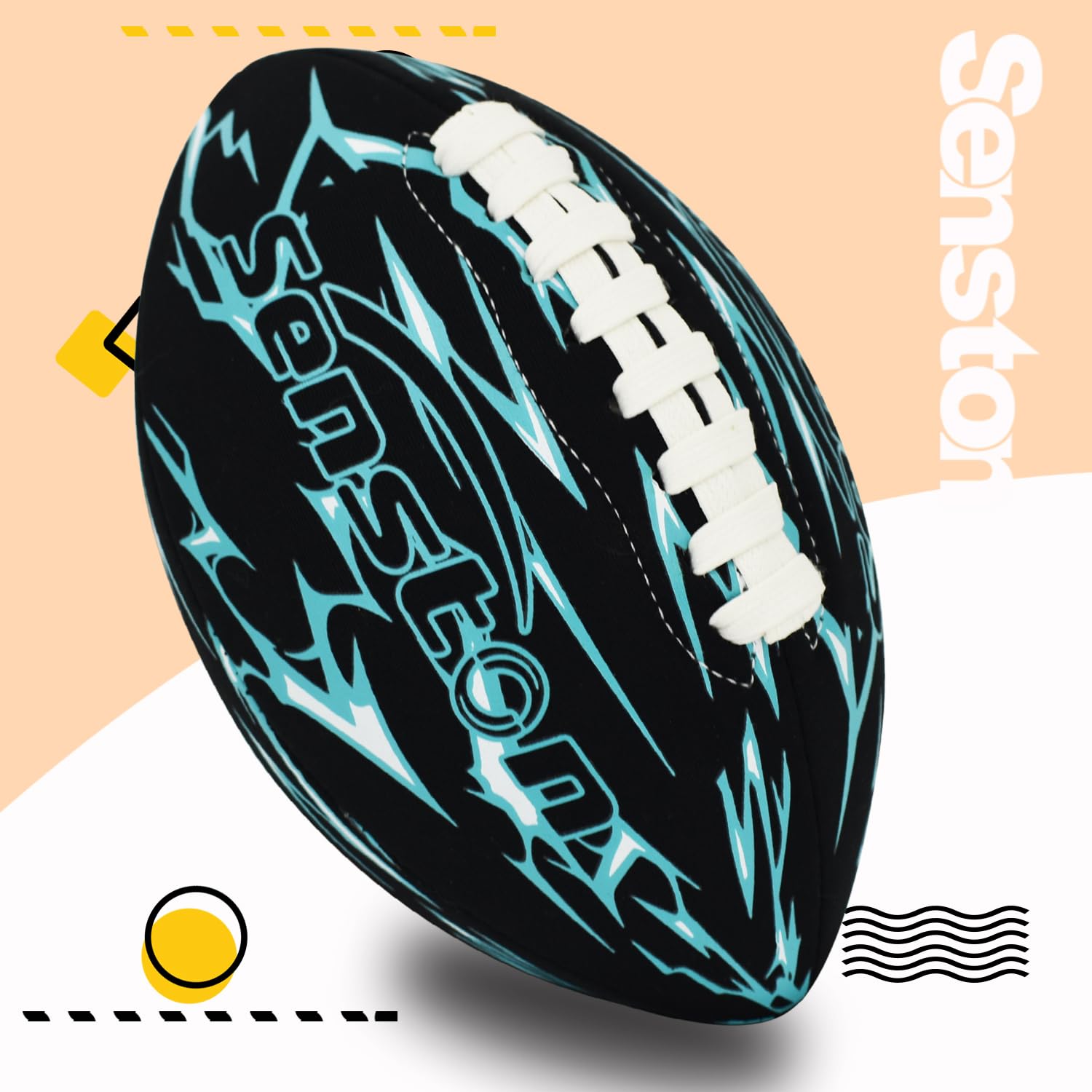 Senston 9.25" Waterproof Neoprene Pool Football – Includes Pump & Needle