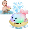 SEPHIX Light-Up Whale Bath Toy with Automatic Spray – Pink, BPA-Free, 120-Minute Water Fun