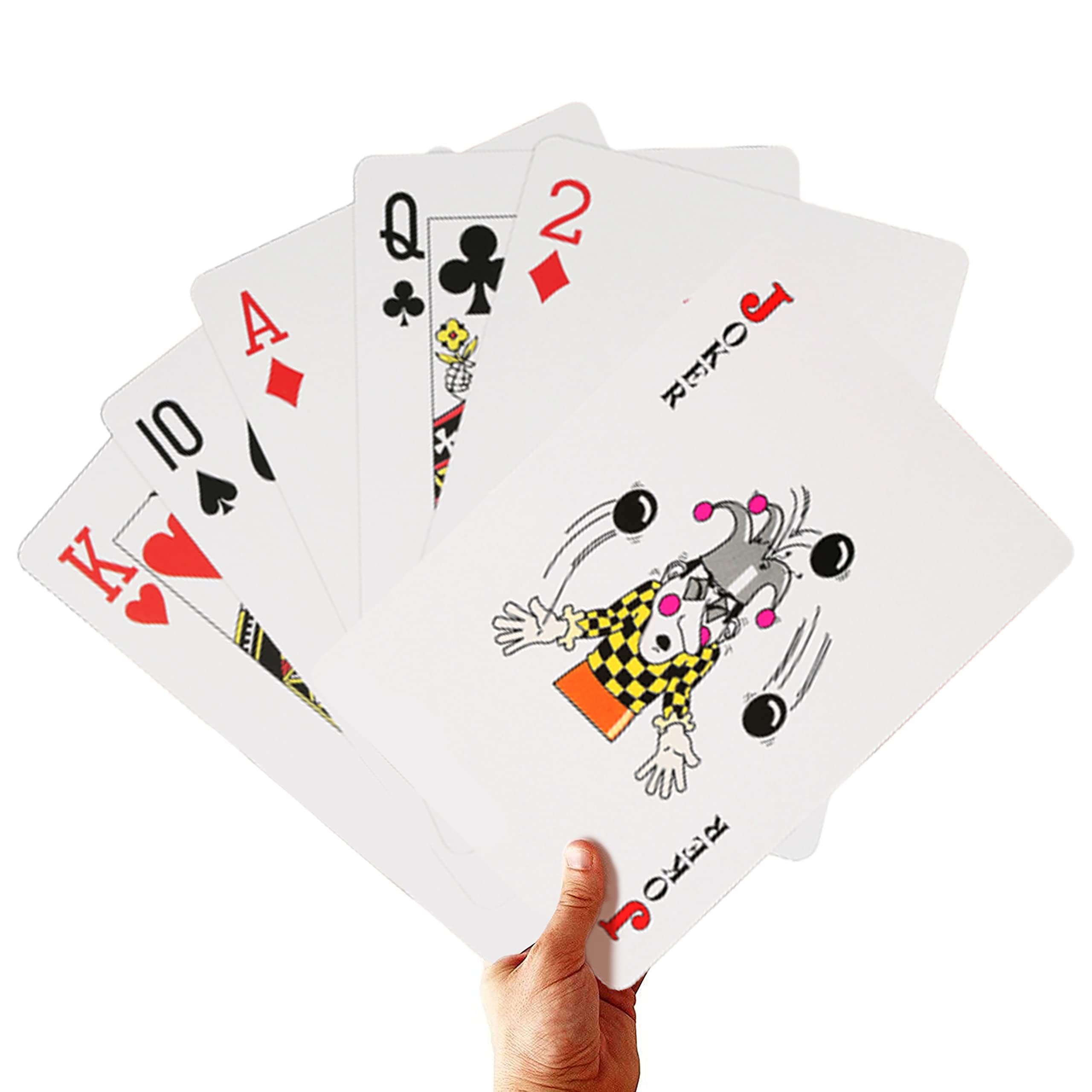 SeptCity Jumbo Playing Cards – 9.5 x 6.7 Inches Giant Deck, 6 Times Larger, Party Fun and Low Vision Friendly