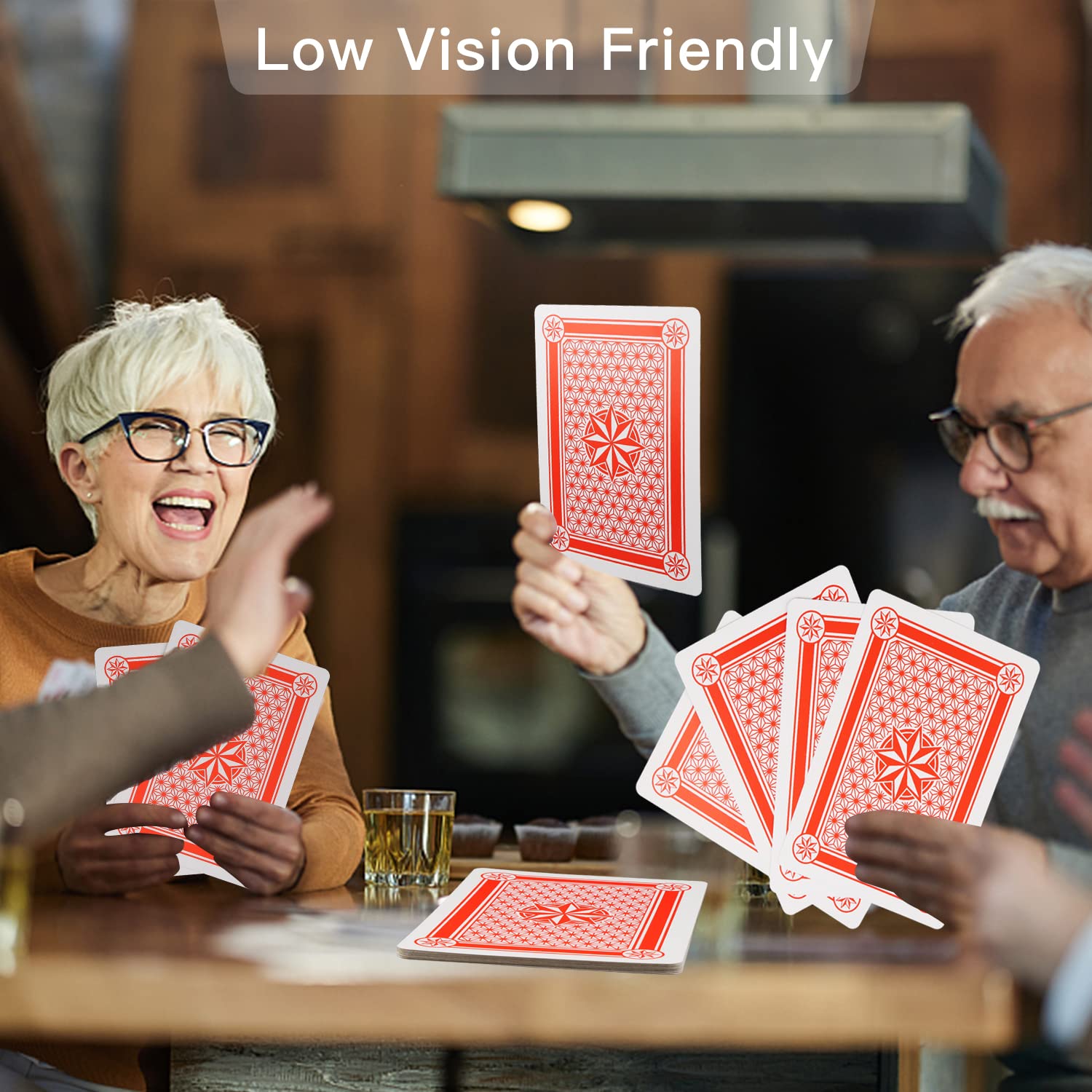 SeptCity Jumbo Playing Cards – 9.5 x 6.7 Inches Giant Deck, 6 Times Larger, Party Fun and Low Vision Friendly