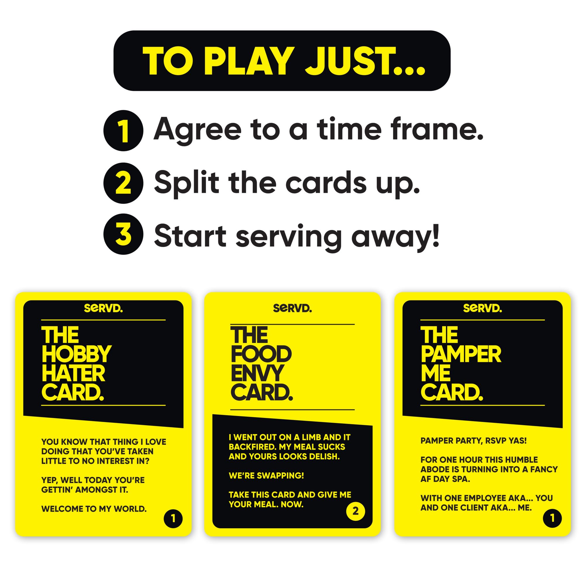 SERVD Couples Edition Card Game – Hilarious Real-Life Challenges for Partners, 62 Cards, Ages 17+