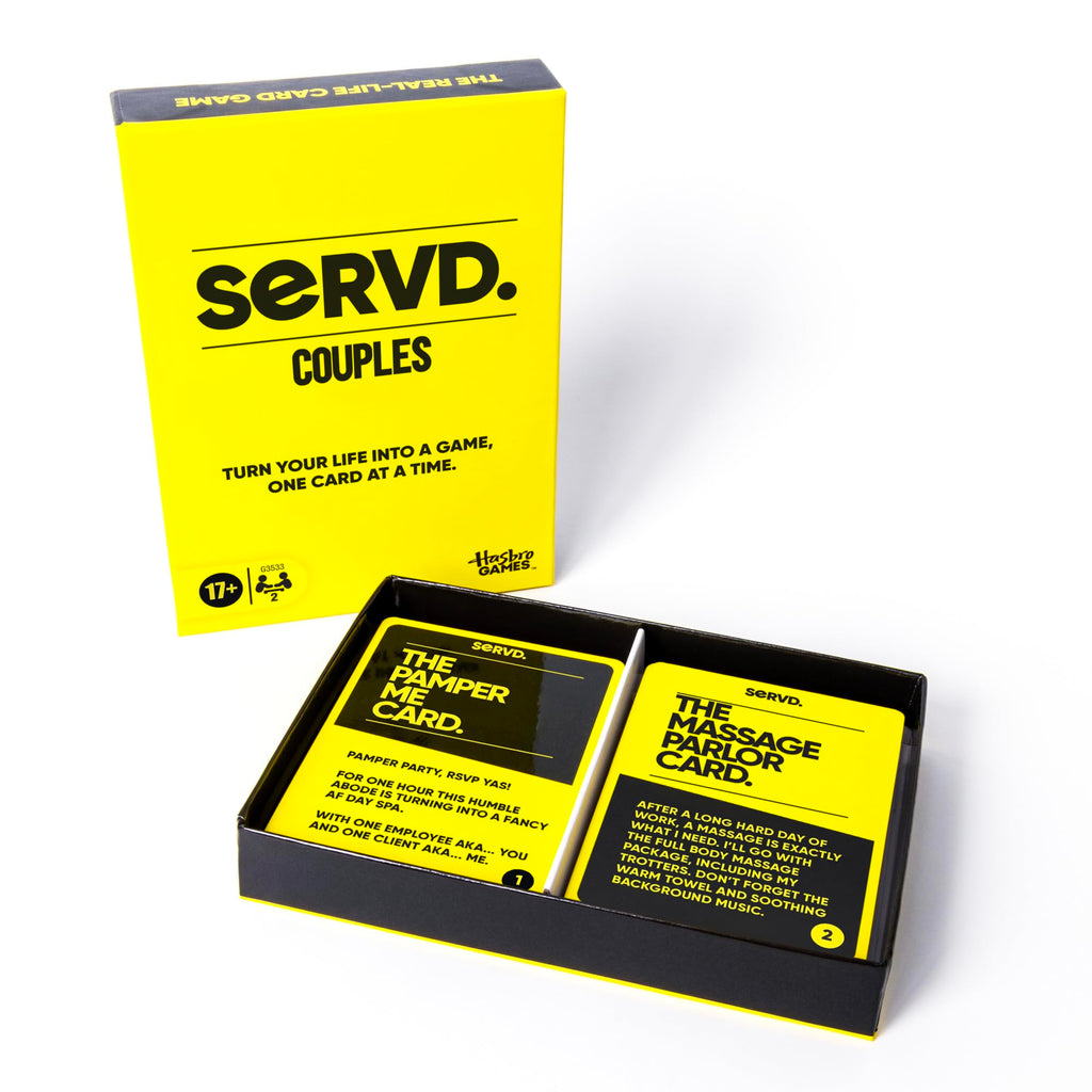 SERVD Couples Edition Card Game – Hilarious Real-Life Challenges for Partners, 62 Cards, Ages 17+