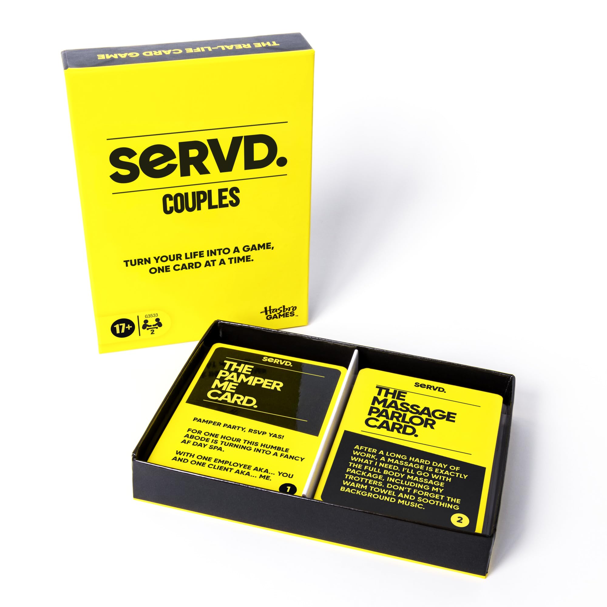 SERVD Couples Edition Card Game – Hilarious Real-Life Challenges for Partners, 62 Cards, Ages 17+