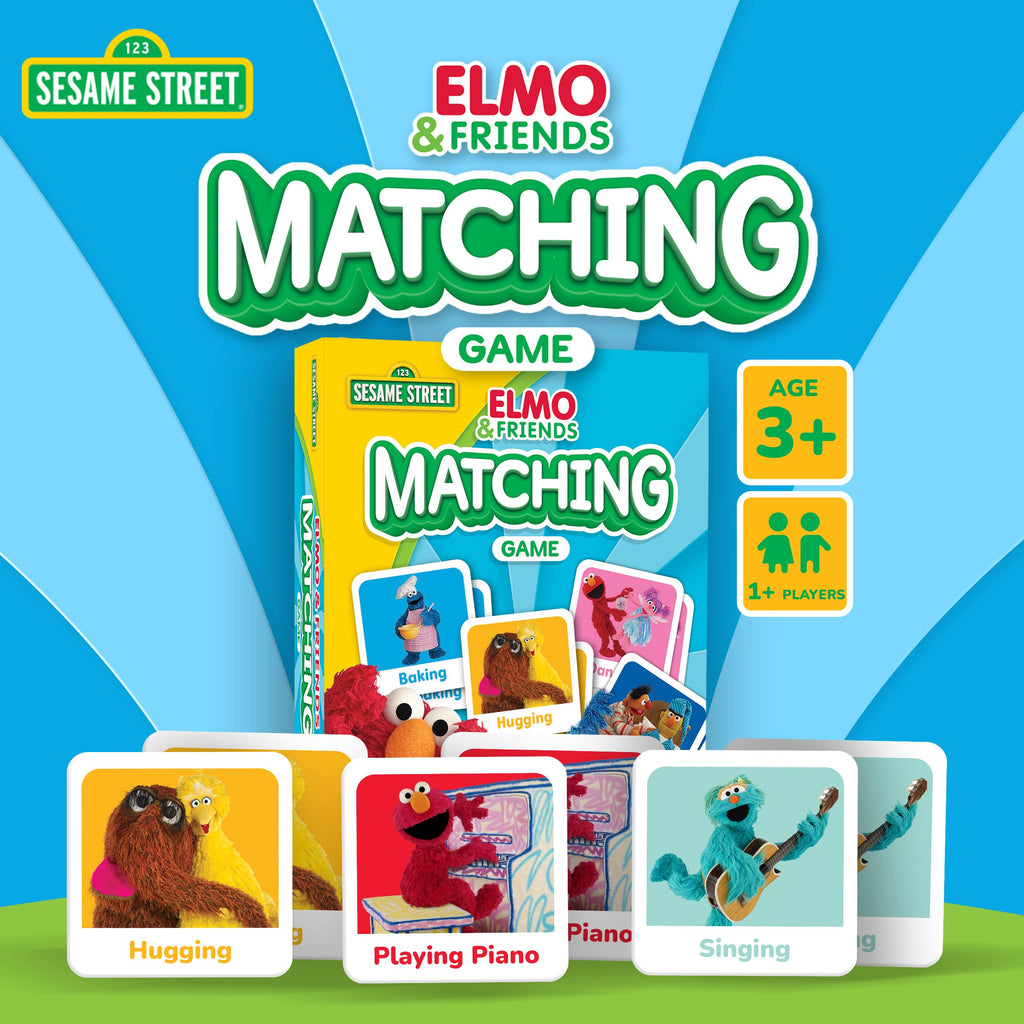 Sesame Street Matching Game by MasterPieces – Fun Memory Card Game for Kids Ages 3+
