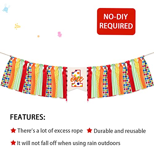 Sesame Street Red Burlap First Birthday High Chair Banner 200cm Long