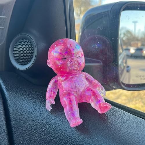 Set of 2 Glitter Baby Squishies - Slow Rising Stress Relief Fidget Toys, Soft Squeeze Desk Decor